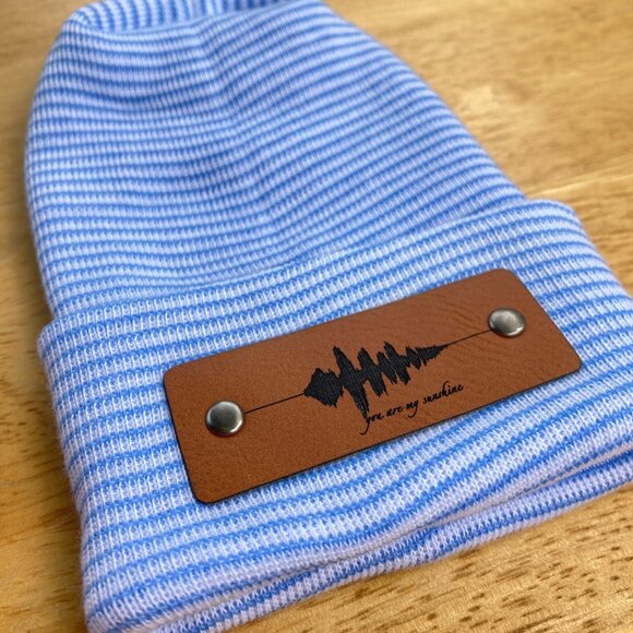 You Are My Sunshine Soundwave Newborn Baby Beanie - Blue - Not Custom - Picture 4 of 9